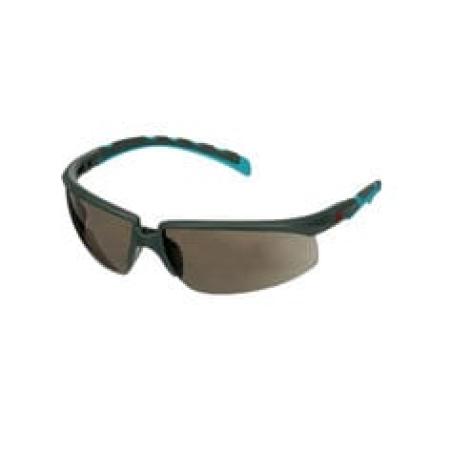 3M™ Solus™ Serie 2000, S2002SGAF-BGR, grau/türkise Bügel, Scotchgard™ Anti-Fog-Beschichtung, graue Anti-Fog-Antikratz-Scheibe, 20 pro Packung