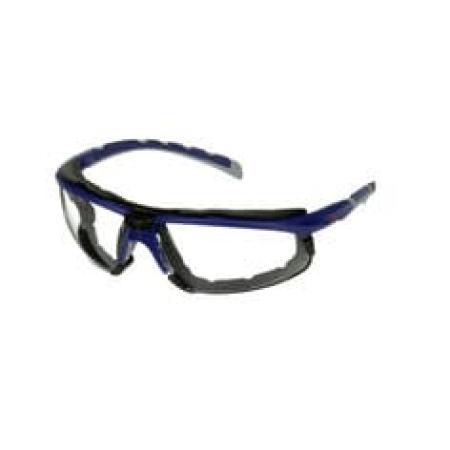 3M™ Solus™ Serie 2000, S2001SGAF-BGR, grau/türkise Bügel, Scotchgard™ Anti-Fog-Beschichtung, transparente Anti-Fog-Antikratz-Scheibe, Schaumrahmen, 20 pro Packung