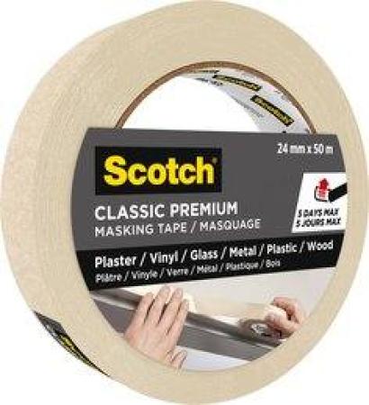 Scotch® Premium Abdeckband Classic, 24 mm x 50 m