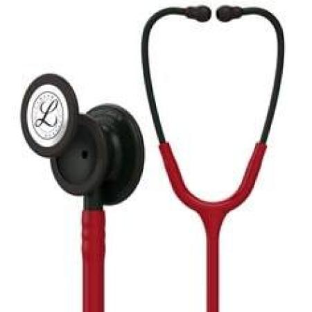 3M™ Littmann® Classic III™ Stethoskop zur Überwachung, 5868, Black-Edition Bruststück, Schlauchanschluss und Ohrbügel in Schwarz