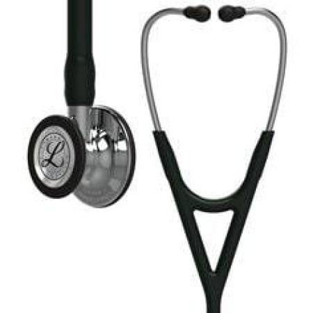 3M™ Littmann® Cardiology IV™ Stethoskop für die Diagnose, 6177, Bruststück und Schlauchanschluss hochglanzpoliert, schwarzer Sch