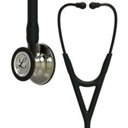 3M™ Littmann® Cardiology IV™ Stethoskop für die Diagnose, 6179, champagnerfarbenes Bruststück, schwarzer Schlauch, Schlauchansch