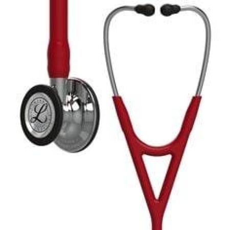 3M™ Littmann® Cardiology IV™ Stethoskop für die Diagnose, 6170, Bruststück und Schlauchanschluss hochglanzpoliert, burgunderrote