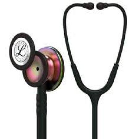 3M™ Littmann® Classic III™ Stethoskop zur Überwachung, 5870, regenbogenfarbenes Bruststück, Schlauchanschluss und Ohrbügel in Sc