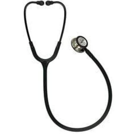 3M™ Littmann® Classic III™ Stethoskop zur Überwachung, 5861, champagnerfarbenes Bruststück, schwarzer Schlauch, Schlauchanschlus