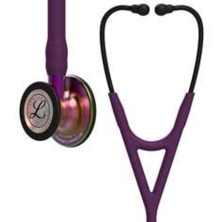 3M™ Littmann® Cardiology IV™ Stethoskop für die Diagnose, 6205, regenbogenfarbenes Bruststück, pflaumenfarbener Schlauch, violet