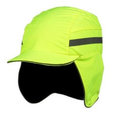 3M™ First Base™ 3 Anstoßkappe 2021209, Winter, fluoreszierende Warnfarbe, Gelb, verkürzter Schirm, 55 mm