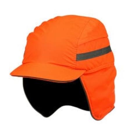 3M™ First Base™ 3 Anstoßkappe 2021218, Winter, fluoreszierende Warnfarbe, Orange, verkürzter Schirm, 55 mm