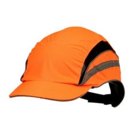 3M™ First Base™ 3 Anstoßkappe 2021874, Classic, fluoreszierende Warnfarbe, Orange, verkürzter Schirm, 55 mm