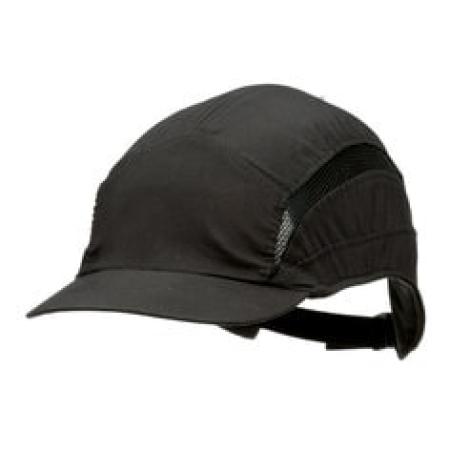 3M™ First Base™ 3 Anstoßkappe 2030610, Classic, Schwarz, verkürzter Schirm, 55 mm