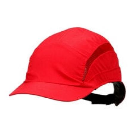 3M™ First Base™ 3 Anstoßkappe 2030616, Classic, Rot, verkürzter Schirm, 55 mm