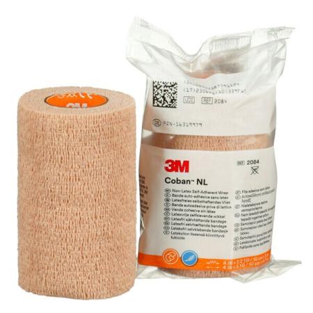3M™ Coban™ NL latexfreier selbsthaftender Stütz- und Fixierverband, 2084, beige, 10 cm x 4,5 m (gedehnt), 18 / CV