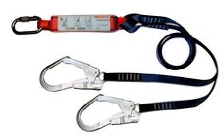 3M™ Protecta® Sanchoc™ Falldämpfendes Verbindungsmittel, Gurtband, Doppelstrang, 1,50 m, AE5315WAF