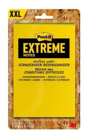 Post-it® Extreme Notes, 2er Pack in den Farben gelb/grün oder orange/grün, im Mischkarton, 114 mm  x 171 mm