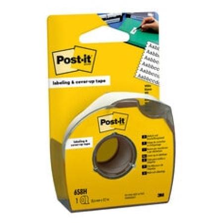 Post-it® Abdeck- und Beschriftungsband 658H, 25,4 mm x 17,7 m, weiß, 1 Rolle im Handspender