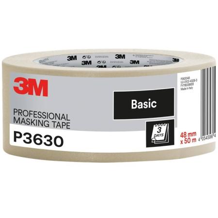 3M™ Malerkreppband P3630, 48 mm x 50 m, 1 Rolle/Packung