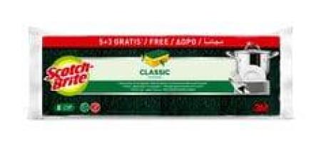 Scotch-Brite® Classic Griffschwamm, 5 Stück pro Packung + 3 Stück gratis