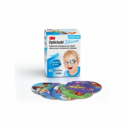 3M™ Opticlude™ Silicone Augenpflaster 2737 PB, Mini, Jungen, 5 cm × 6 cm, 50/Box