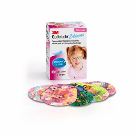 3M™ Opticlude™ Silicone Augenpflaster 2738 PG, Midi, Mädchen, 5,3 cm × 7 cm, 50/Box