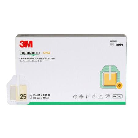 3M™ Tegaderm™ CHG Chlorhexidine Gluconate Gel Pad, 1664R, 25 Stück/Karton