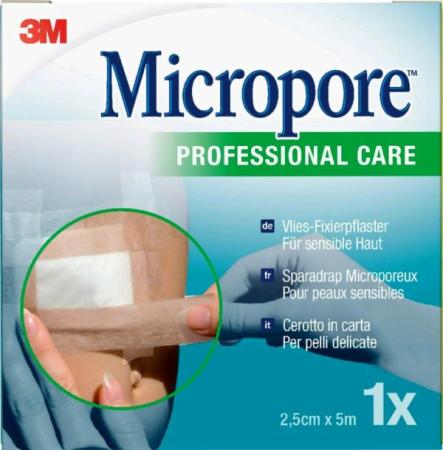 3M™ Micropore™ Rollenpflaster, 1533NP-1S, beige, 2,5 cm x 5 m, 120 / CV