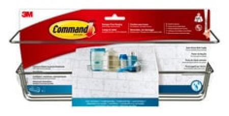 Command™ Dusch- und Badregal, nickel-satinierte Metallstruktur, BATH31-SN