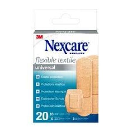 Nexcare™ Flexible Textile Universal Pflaster, assortiert, 20/Packung