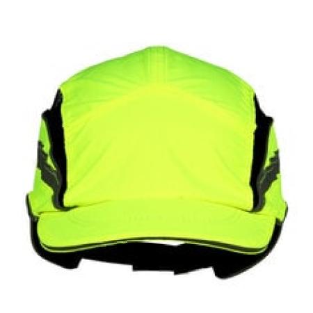 3M™ First Base™ 3 Anstoßkappe 2021866, Classic, fluoreszierende Warnfarbe, Gelb, verkürzter Schirm, 55 mm, individuell