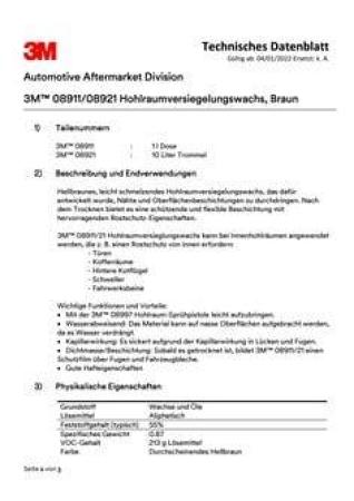 3M™ Hohlraumversiegelungs-Wachs, Klar, 1 L, 08919