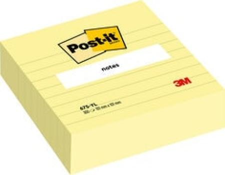 Post-it® Notes im Großformat, Gelb, Liniert, 101 mm x 101 mm, 300 Blatt/Block, 1 Block/Packung, 100% PEFC SGSCH-PEFC-COC-110078