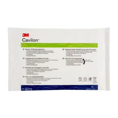 3M™ Cavilon™ Wasch- und Reinigungstücher, 9272, 20 cm x 30 cm, 8 Tücher / Packung