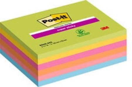 Post-it® Super Sticky Meeting Notes, Verschiedene Farben, 203 mm x 153 mm, 45 Blatt/Block, 6 Blöcke/Packung, 100% PEFC SGSCH-PEFC-COC-110078