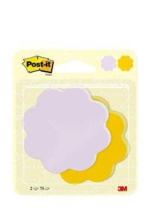 Post-it® Notes In Stanzform, Blume, Rosa und Weiß, 72.5 mm x 72.5 mm, 75 Blatt/Block, 2 Blöcke/Packung, 100% PEFC SGSCH-PEFC-COC-110078
