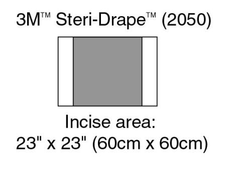 3M™ Steri Drape™ 2, Inzisionsfolie, 2050 Abmessung Inzisionsfeld 60 x 60 cm