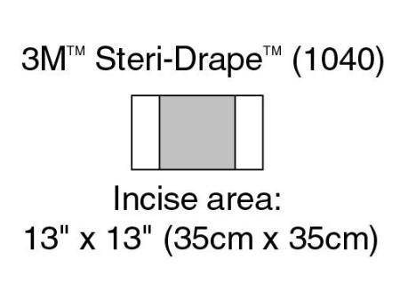 3M™ Steri Drape™ 1, Inzisionsfolie, 1040, Abmessung Inzisionsfeld 35 x 35 cm