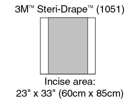 3M™ Steri Drape™ 1, Inzisionsfolie, 1051, Abmessung Inzisionsfeld 60 x 85 cm