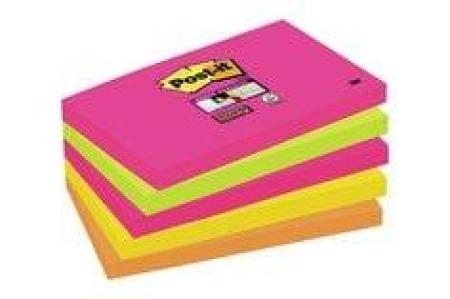 Post-it® Super Sticky Notes, Cape Town Collection, 76 mm x 127 mm, 5 Blöcke, 100% PEFC SGSCH-PEFC-COC-110078