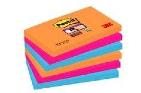 Post-it® Super Sticky Notes, Bangkok Collection, 76 mm x 127 mm, 6 Blöcke