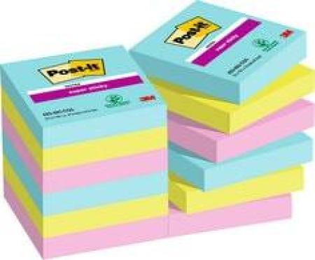 Post-it® Super Sticky Notes, Cosmic Collection, 47.6 x 47.6 mm, 12 Blöcke à 90 Blatt
