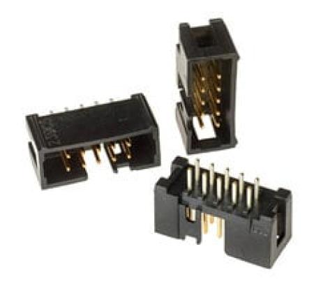 3M™ N2510-6003 RB, Wannenstiftstecker, Low Profile, 180° gerade, 10-polig, 2500 Serie, 2,54 mm, 0,76 µm Au, Schwarz