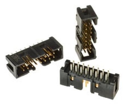 3M™ N2516-6003 RB, Wannenstiftstecker, Low Profile, 180° gerade, 16-polig, 2500 Serie, 2,54 mm, 0,76 µm Au, Schwarz