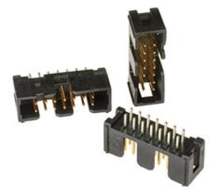 3M™ N2514-6003 RB, Wannenstiftstecker, Low Profile, 180° gerade, 14-polig, 2500 Serie, 2,54 mm, 0,76 µm Au, Schwarz