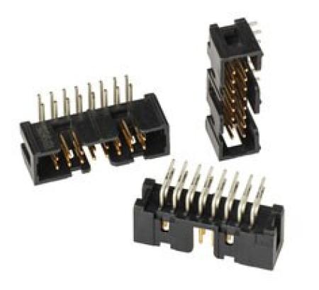 3M™ N2516-5002 RB, Wannenstiftstecker, Low Profile, 90° abgewinkelt, 16-polig, 2500 Serie, 2,54 mm, 0,76 µm Au, Schwarz