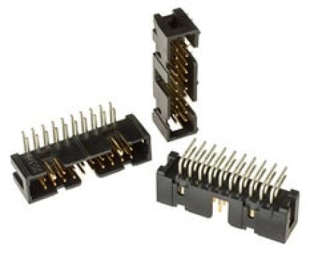 3M™ N2520-5002 RB, Wannenstiftstecker, Low Profile, 90° abgewinkelt, 20-polig, 2500 Serie, 2,54 mm, 0,76 µm Au, Schwarz