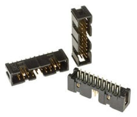 3M™ N2520-6003 RB, Wannenstiftstecker, Low Profile, 180° gerade, 20-polig, 2500 Serie, 2,54 mm, 0,76 µm Au, Schwarz