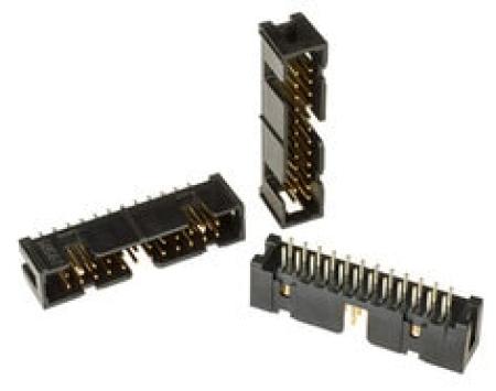 3M™ N2524-6002 RB, Wannenstiftstecker, Low Profile, 180° gerade, 24-polig, 2500 Serie, 2,54 mm, 0,76 µm Au, Schwarz