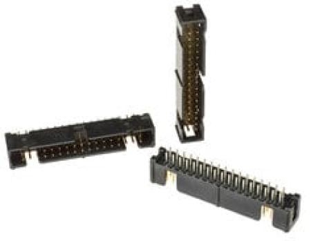 3M™ N2530-6002 RB, Wannenstiftstecker, Low Profile, 180° gerade, 30-polig, 2500 Serie, 2,54 mm, 0,76 µm Au, Schwarz