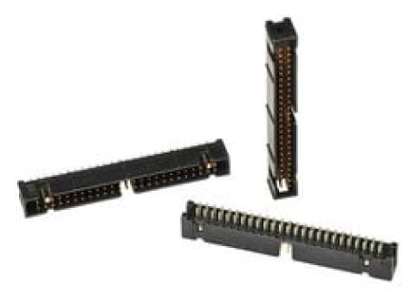 3M™ N2550-6002 RB, Wannenstiftstecker, Low Profile, 180° gerade, 50-polig, 2500 Serie, 2,54 mm, 0,76 µm Au, Schwarz
