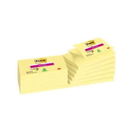 Post-it® Super Sticky Z-Notes, Gelb, 76 mm x 127 mm, 1 Block à 90 Blatt