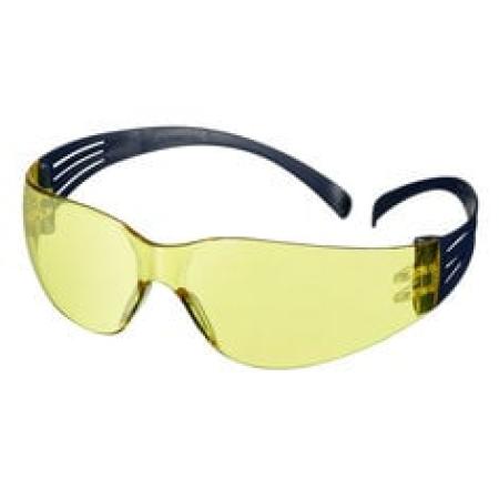 3M™ SecureFit™ 100 Schutzbrille, blaue Bügel, Antikratz-/Anti-Fog-Beschichtung, gelbe Scheibe, SF103AF-BLU-EU, 20 pro Packung